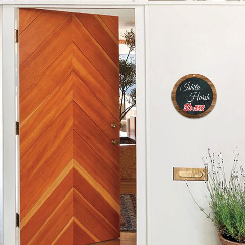 Crafty Worth | door name plates Main Entrance|Personalized|Customized|Door Signs Multicolor wooden door name plate for home | 12×8 - alternate view