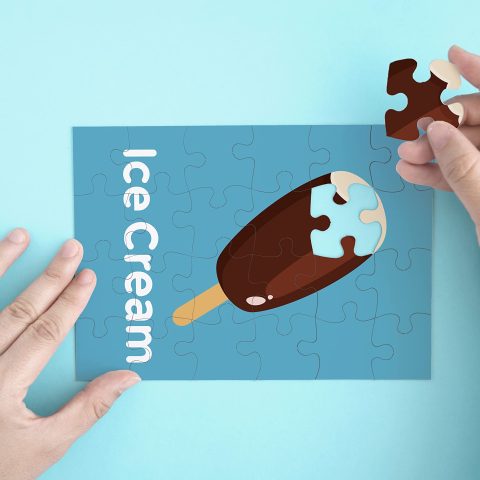 Crafty Worth | Icecream Jigsaw Puzzle for Kids | Jigsaw Puzzle for Kids of Age 3-5 Years | puzzles for kids | Jigsaw puzzle for kids| Educational toys |Wooden Puzzle | Age 3+ |A4 size - alternate view