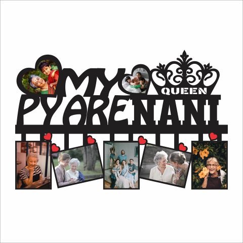 Crafty Worth |My Pyaari Nani Customized Photo Frames for Wall | Customized Gifts for Kids Customized Photo Frame with Name 12×18 inch?