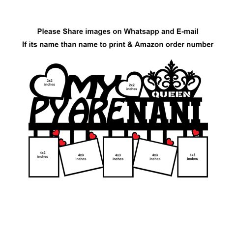 Crafty Worth |My Pyaari Nani Customized Photo Frames for Wall | Customized Gifts for Kids Customized Photo Frame with Name 12×18 inch? - alternate view