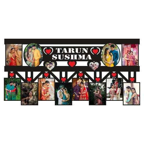Crafty Worth | customized photo frames with photo | customized frames gifts Customized Photo Frame with photos and Name 12×24 inch