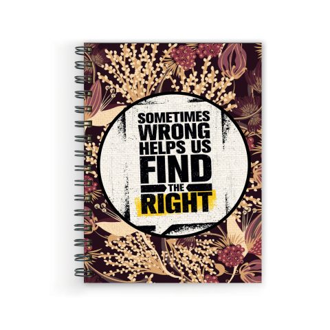 Crafty Worth Something Wrong Wire Bound Spiral Printed unruled diary for all Pages :160 (Size :A5)