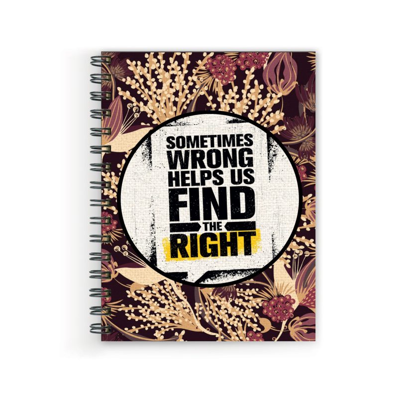 Crafty Worth Something Wrong , Wire Bound Spiral Printed unruled notebook water bottle Pages :160 (Size :A5)