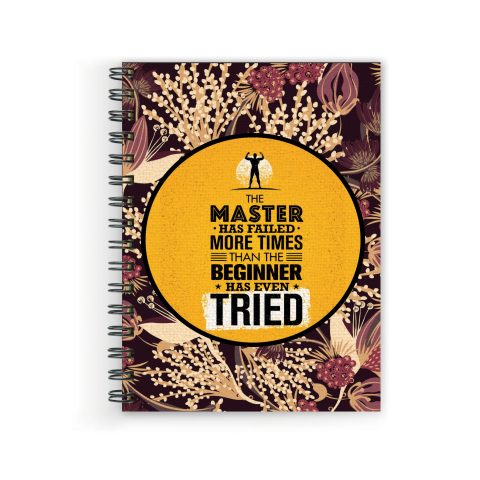 Crafty Worth The master has failed Wire Bound Spiral Printed unruled blank diary for art Pages :160 (Size :A5)