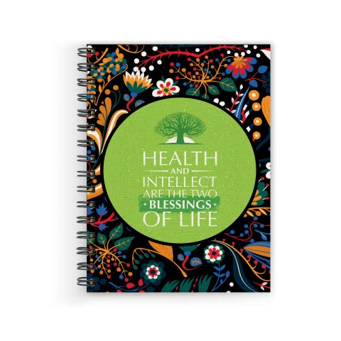 Crafty Worth health and intellect Wire Bound Spiral Printed unruled diary for men Pages :160 (Size :A5)