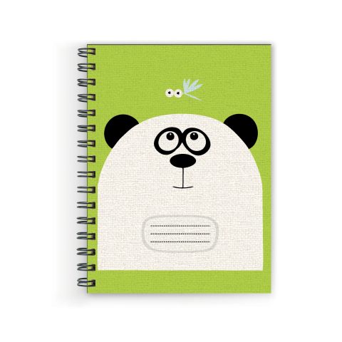Crafty Worth with panda Wire Bound Spiral Printed unruled diary for doodling Pages :160 (Size :A5)