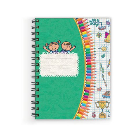 Crafty Worth kids , Wire Bound Spiral Printed unruled notebook dotted grid Pages :160 (Size :A5)