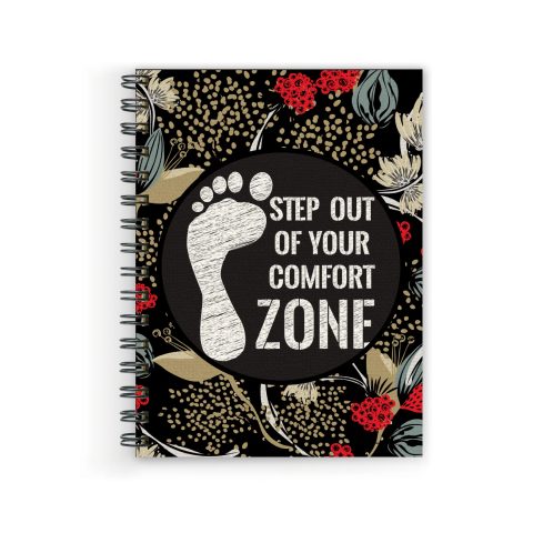 Crafty Worth step out of your comfort zone , Wire Bound Spiral Printed unruled note book electronics Pages :160 (Size :A5)