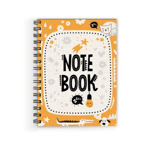 Crafty Worth Note book abstract , Wire Bound Spiral Printed unruled e note books Pages :160 (Size :A5)