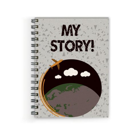 Crafty Worth My story fly , Wire Bound Spiral Printed unruled notebook for habit tracker Pages :160 (Size :A5)