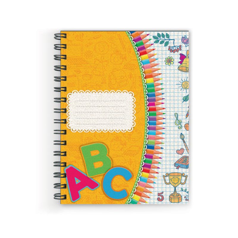 Crafty Worth ABCD , Wire Bound Spiral Printed unruled i note book Pages :160 (Size :A5)