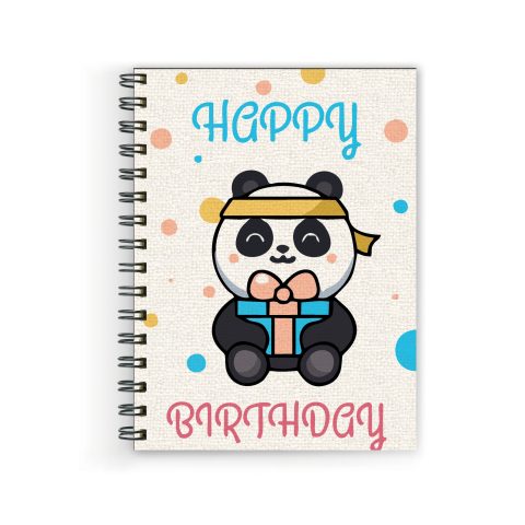 Crafty Worth happy birthday panda Wire Bound Spiral Printed unruled diary for father birthday combo Pages :160 (Size :A5)