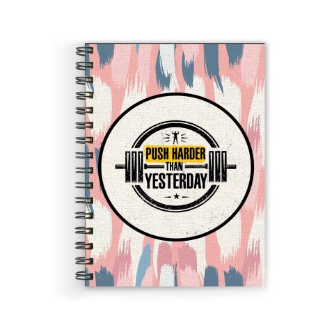 Crafty Worth push harder than , Wire Bound Spiral Printed unruled note book kit Pages :160 (Size :A5)