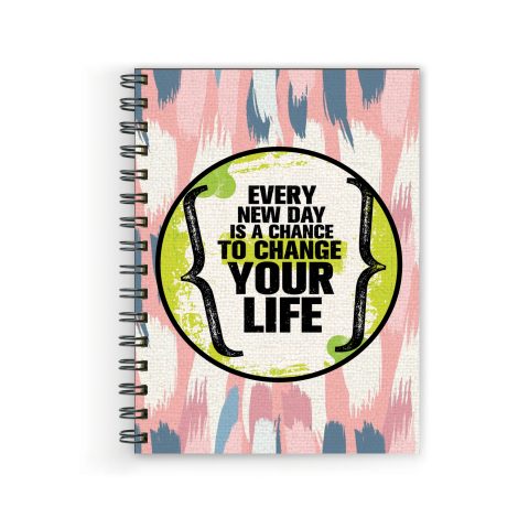 Crafty Worth every new day , Wire Bound Spiral Printed unruled knot book Pages :160 (Size :A5)