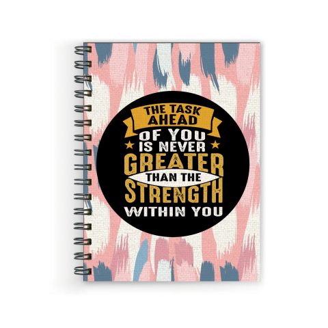 Crafty Worth the task ahead Wire Bound Spiral Printed unruled diary for kids Pages :160 (Size :A5)