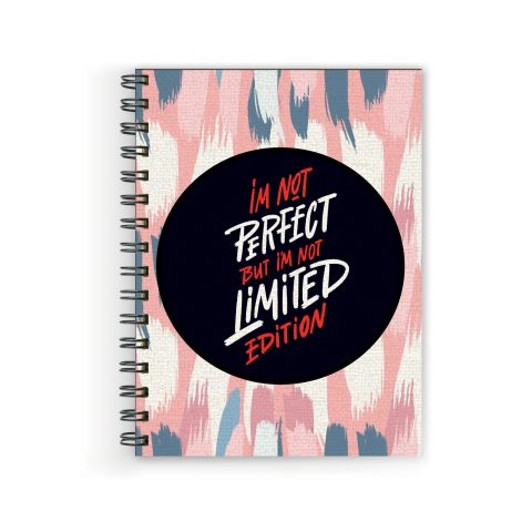 Crafty Worth I am not perfect but , Wire Bound Spiral Printed unruled note book one line Pages :160 (Size :A5)