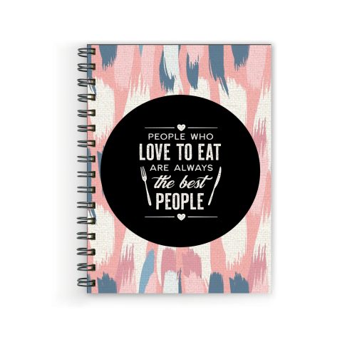Crafty Worth people who love to eat Wire Bound Spiral Printed unruled diary for poems Pages :160 (Size :A5)