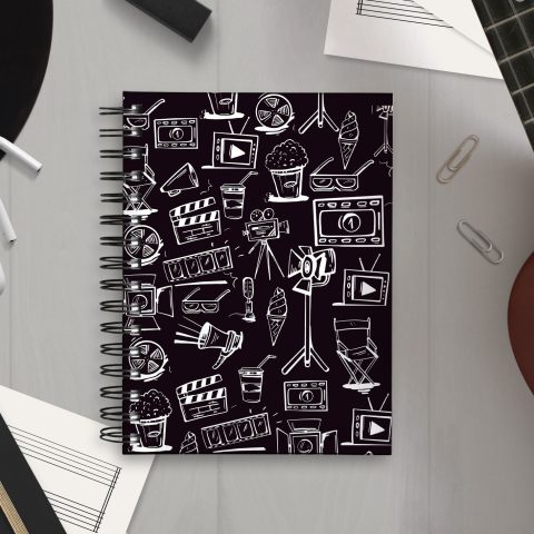 Crafty Worth Reusable Wiro Spiral Unruled Notebook Diary Journal Entertainment Blank Pages – A5 (Size 5.5×8) - alternate view