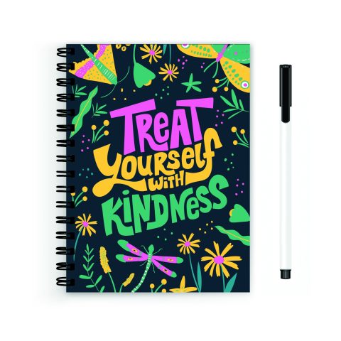 Crafty Worth Reusable Wiro Spiral Unruled Notebook Diary Journal Relax Blank Pages – A5 (Size 5.5×8)