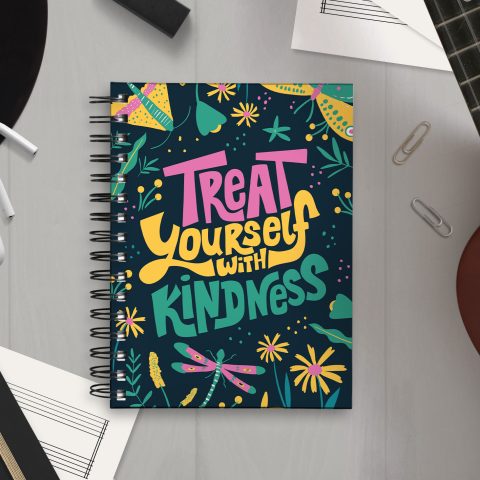 Crafty Worth Reusable Wiro Spiral Unruled Notebook Diary Journal Relax Blank Pages – A5 (Size 5.5×8) - alternate view
