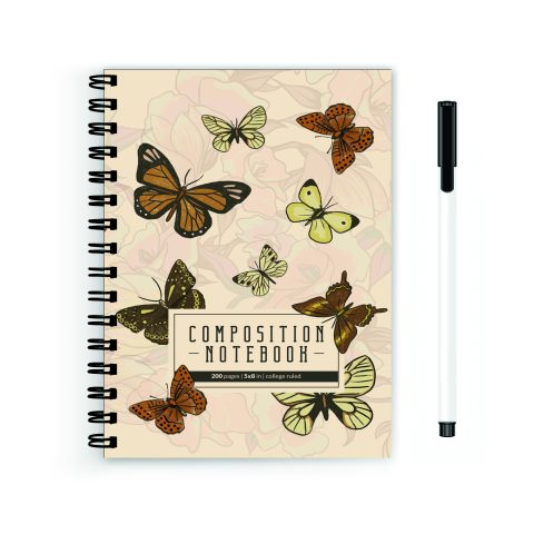 Crafty Worth Reusable Wiro Spiral Unruled Notebook Diary Journal Great things take time Blank Pages – A5 (Size 5.5×8)