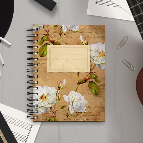 Crafty Worth Reusable Wiro Spiral Unruled Notebook Diary Journal Music Trun it up Blank Pages – A5 (Size 5.5×8) - alternate view